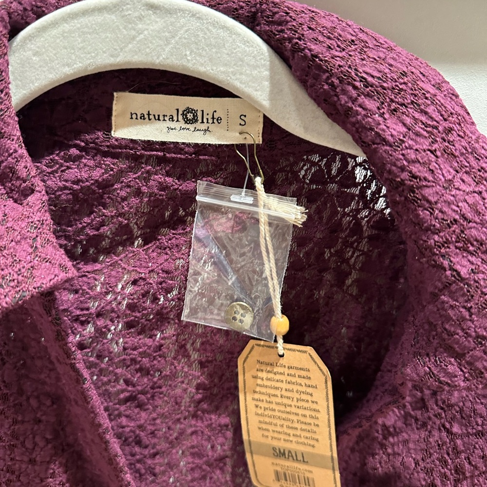 Natural life button down top